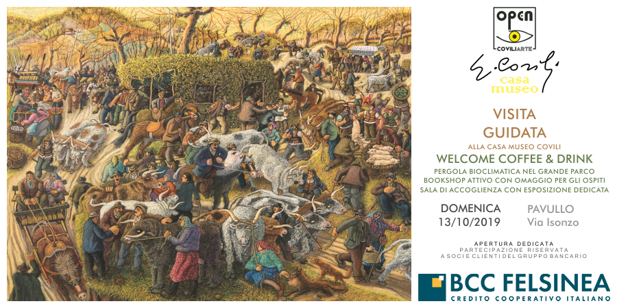 CASA MUSEO COVILI = VISITA GUIDATA CON WELCOME COFFEE & DRINK DEDICATA A BCC FELSINEA - 13 ottobre 2019