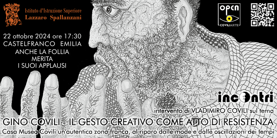 #INCONTRI > ANCHE LA FOLLIA MERITA I SUOI APPLAUSI = CASTELFRANCO EMILIA, I.I.S. LAZZARO SPALLANZANI - 22 ottobre 2024
